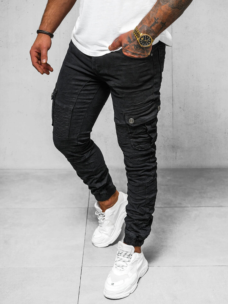 Pantalon Jogger Homme Noir OZONEE O/E6979N