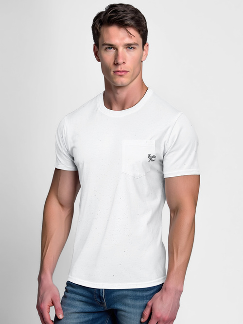 T-shirt Homme Blanc OZONEE O/QQ1387Z