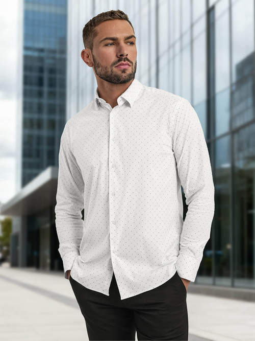 Chemise Homme Blanc OZONEE V/V185