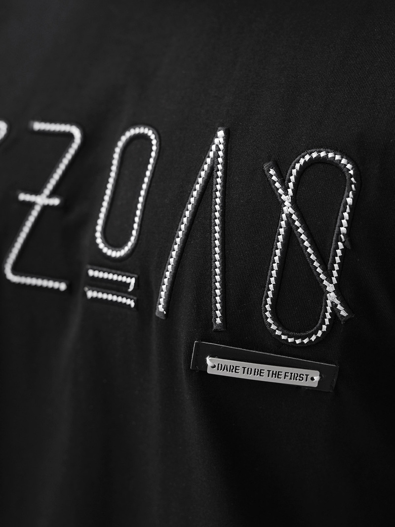 T-shirt Homme Noir OZONEE O/QQ1185