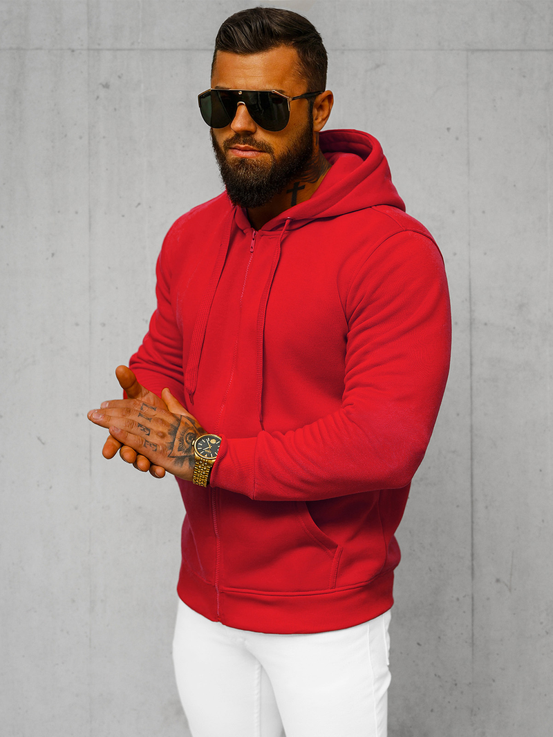 Sweatshirt Homme Rouge OZONEE JS/2008Z