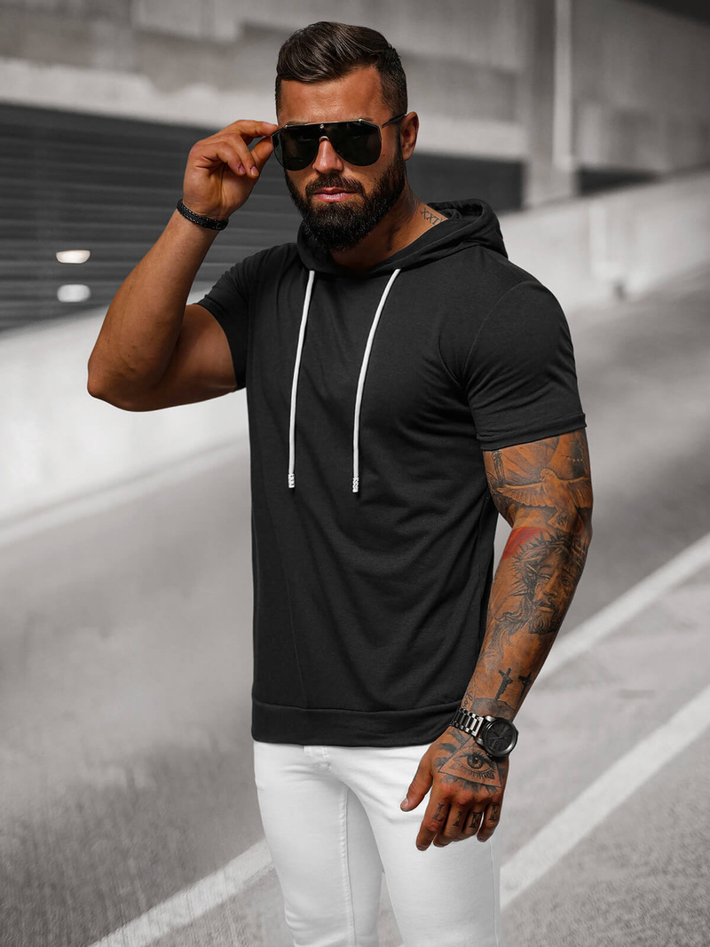 T-shirt Homme Noir OZONEE JS/8T955/3