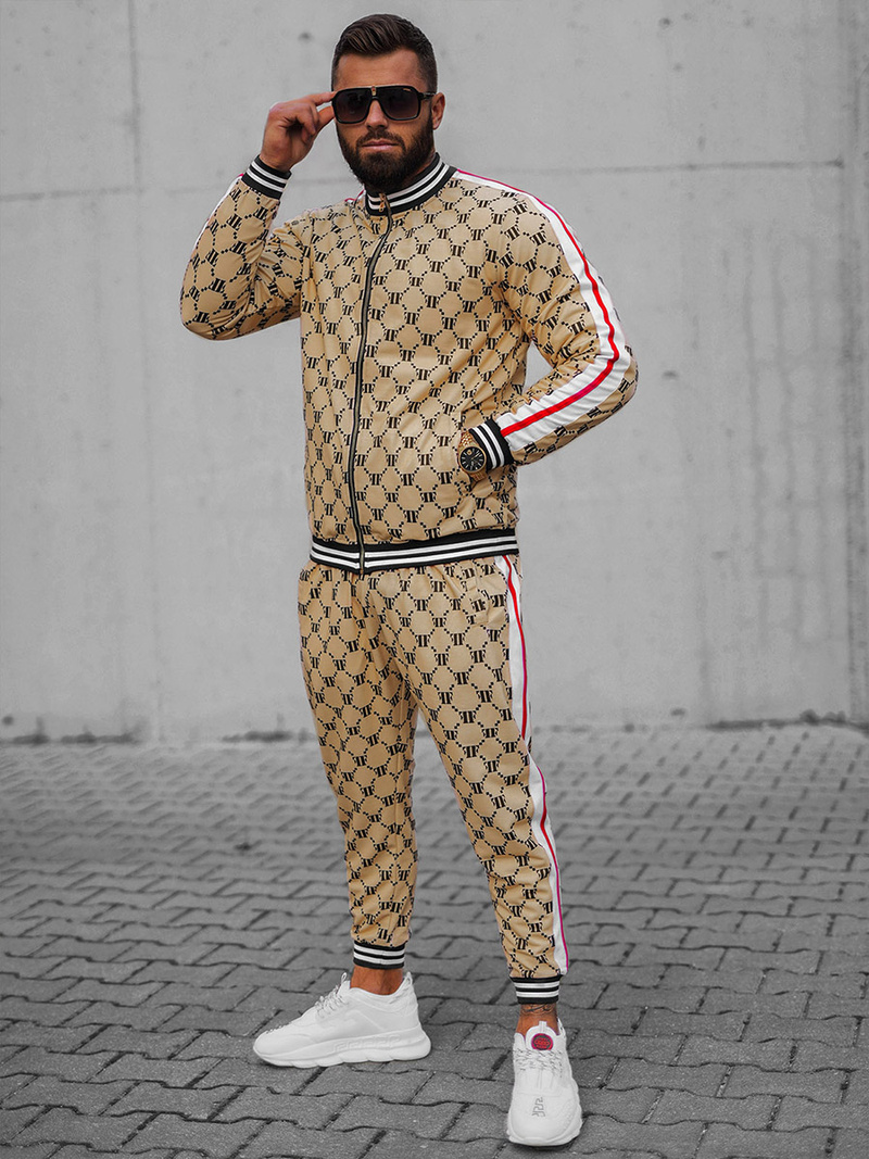 Survêtement Homme Beige et Noir OZONEE O/12136