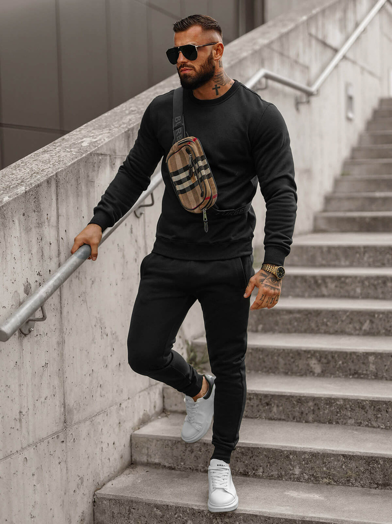 Survêtement Homme Noir OZONEE JS/68C10380/3Z