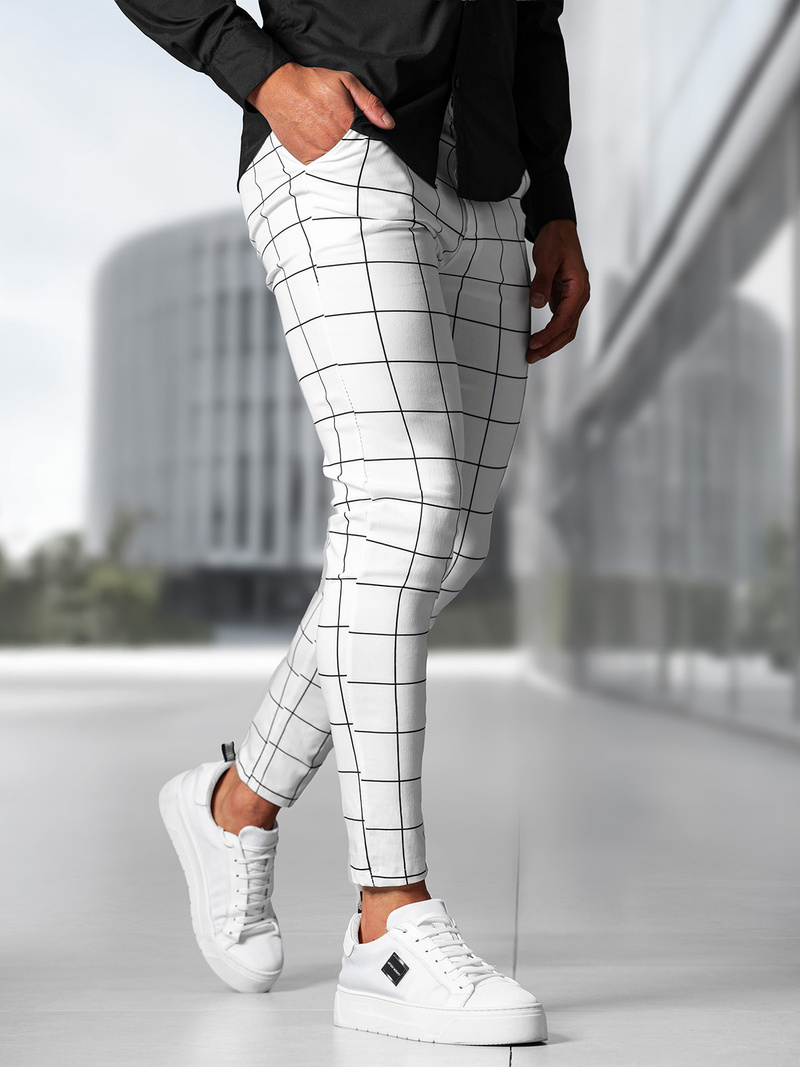 Pantalon Chino Homme Blanc OZONEE O/P4009Z