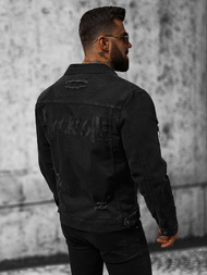 Veste en jean Homme noir OZONEE NB/MJ535N