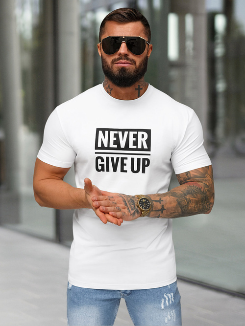 T-shirt Homme Blanc OZONEE NB/MT3133