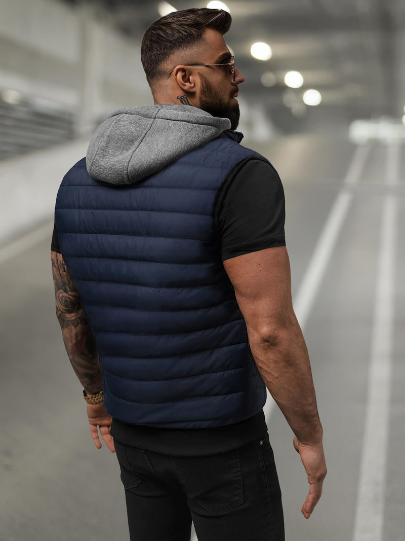 Veste Sans Manches Homme Bleu Foncé OZONEE JS/8M983/215