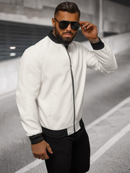 Veste en cuir homme blanc OZONEE O/88120