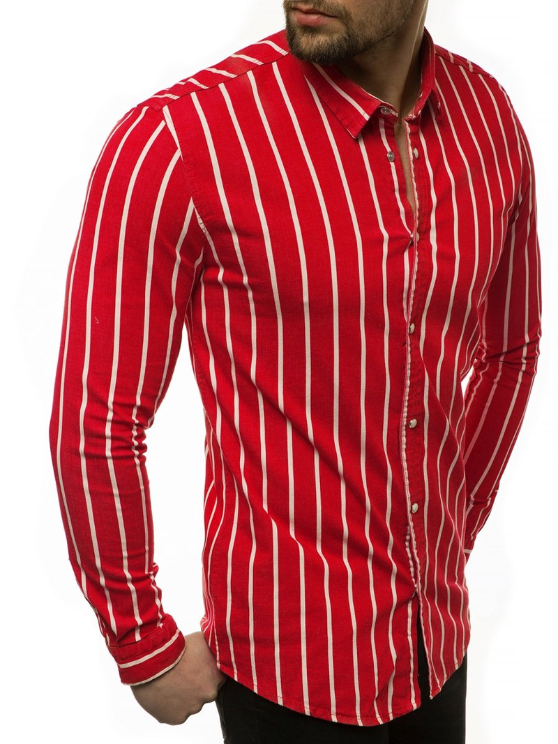 Chemise Homme Rouge OZONEE R/1494