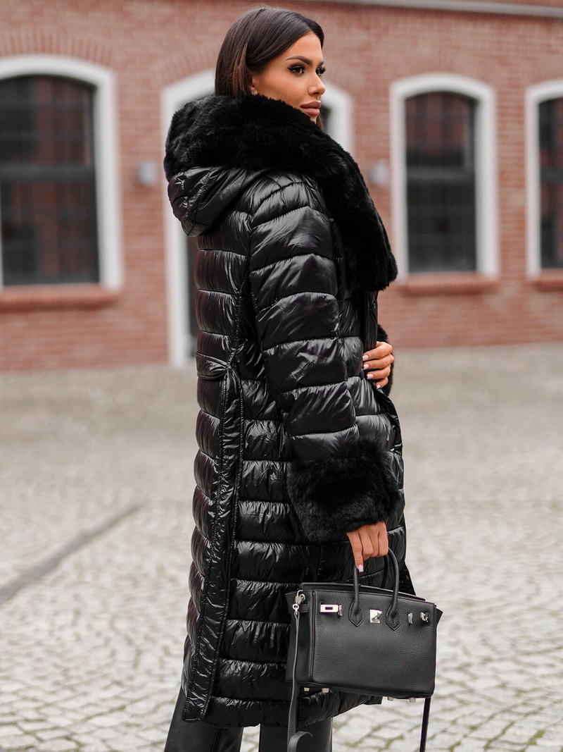 Manteau Femme Noir OZONEE JS/5M3160/392Z