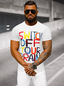 T-shirt Homme Blanc OZONEE O/T125/1Z