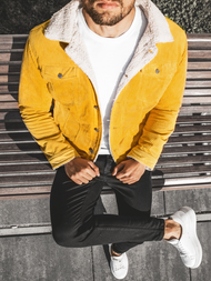 Veste en jean Homme Jaune OZONEE JB/JP1179/4Z