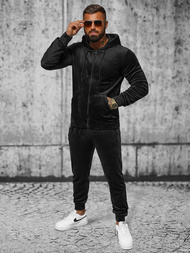 Survêtement homme en velours noir OZONEE JS/8C1169/3