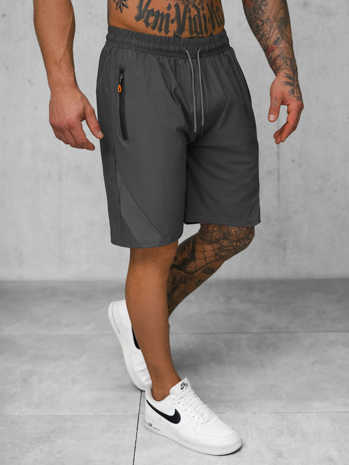 Shorts de sport pour hommes gris foncé OZONEE JS/12K1800/5