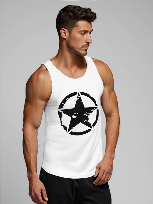 T-shirt Homme Blanc OZONEE JS/8B1706/1