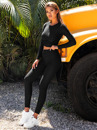 Ensemble de survêtement deux pièces Noir OZONEE O/22060Z