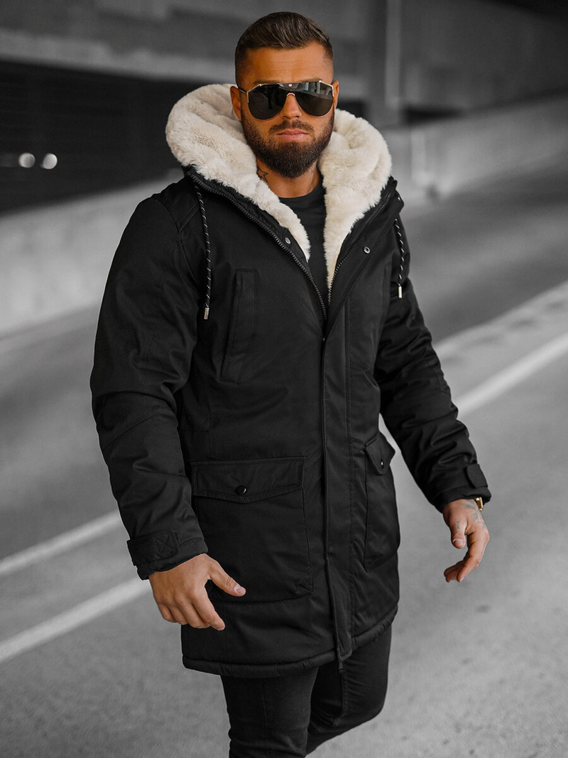 Veste D'hiver Noir OZONEE JS/5M120/392Z