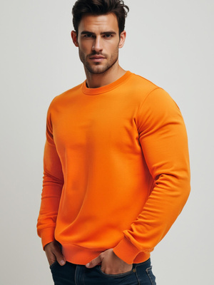 Sweatshirt Homme Orange OZONEE JS/2001-10Z