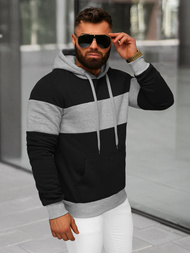 Sweatshirt à capuche homme noir OZONEE JS/8B1313/3