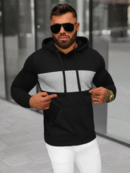 Sweatshirt à capuche homme noir OZONEE JS/8B1308/3