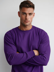 Sweatshirt Homme Violet OZONEE JS/2001-10Z