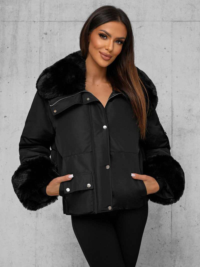 Veste Femme Noir OZONEE O/H833Z