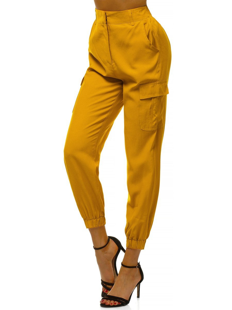 Pantalon jogger femme Jaune OZONEE O/HM005