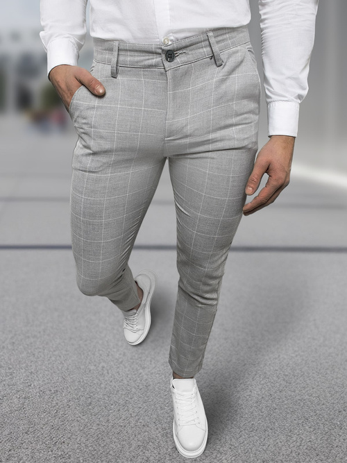 Pantalon Chino Homme Gris OZONEE DJ/5505