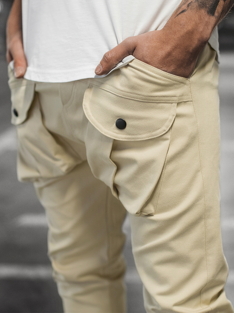 Pantalon Jogger Homme Beige OZONEE G/11144