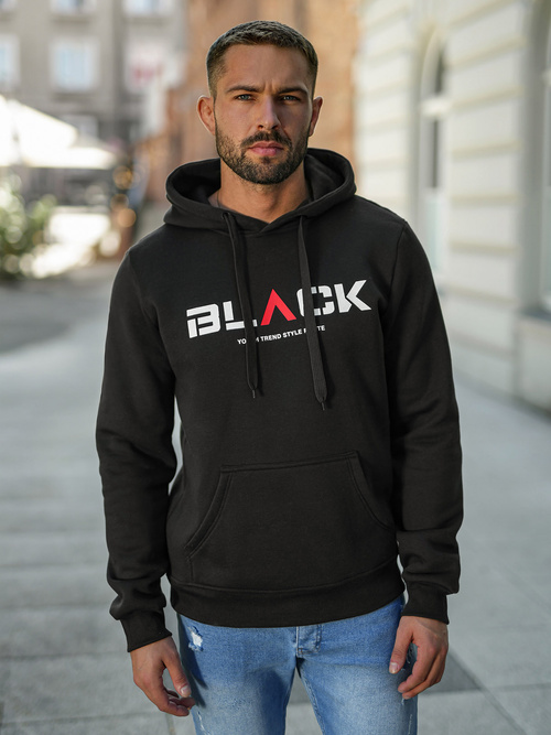 Sweatshirt à capuche homme noir OZONEE JS/8B1756/3
