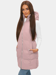 Gilet femme rose poudré OZONEE JS/M721/46