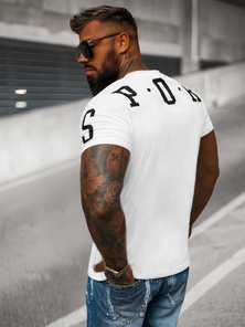 T-shirt Homme Blanc OZONEE O/8T1260/1