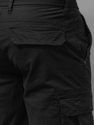 Short Chino Homme 3/4 Noir OZONEE T/XX160082/1