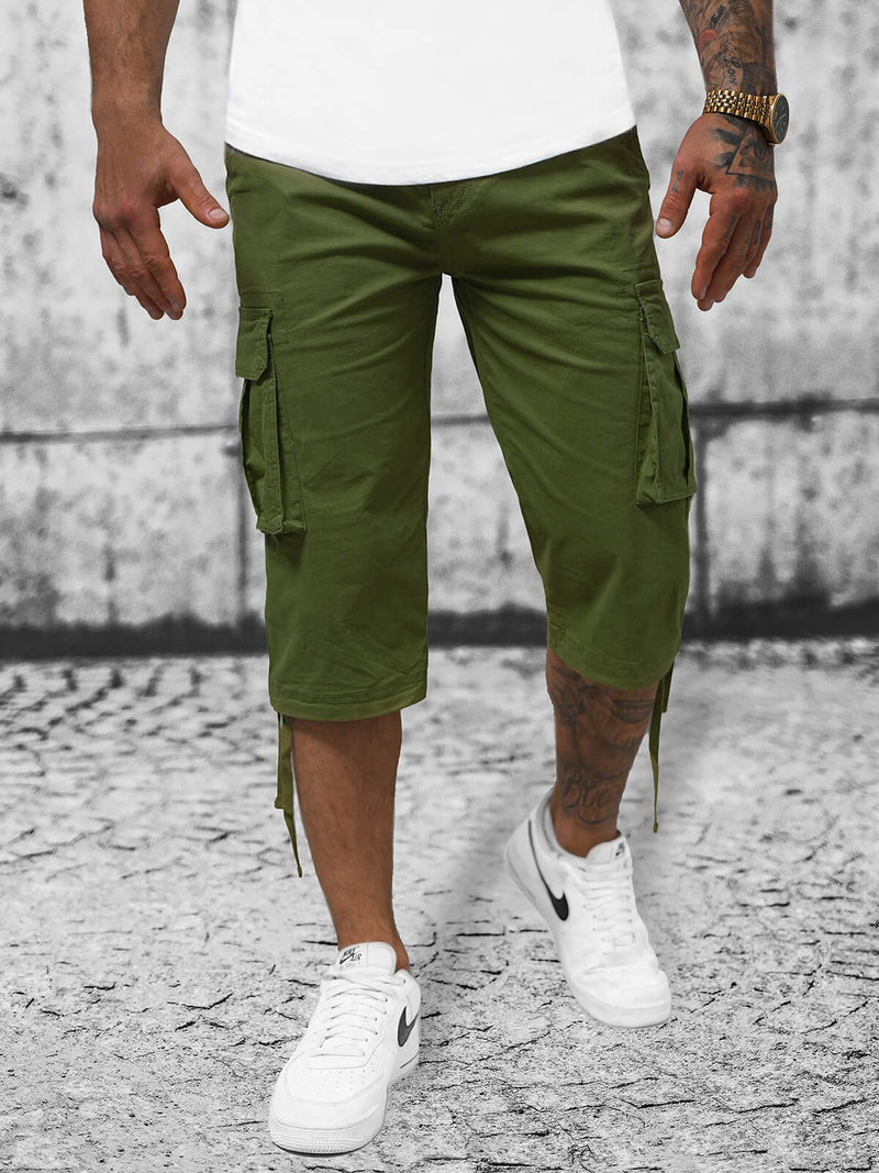 Short Chino Homme 3/4 Vert OZONEE T/XX160082/3