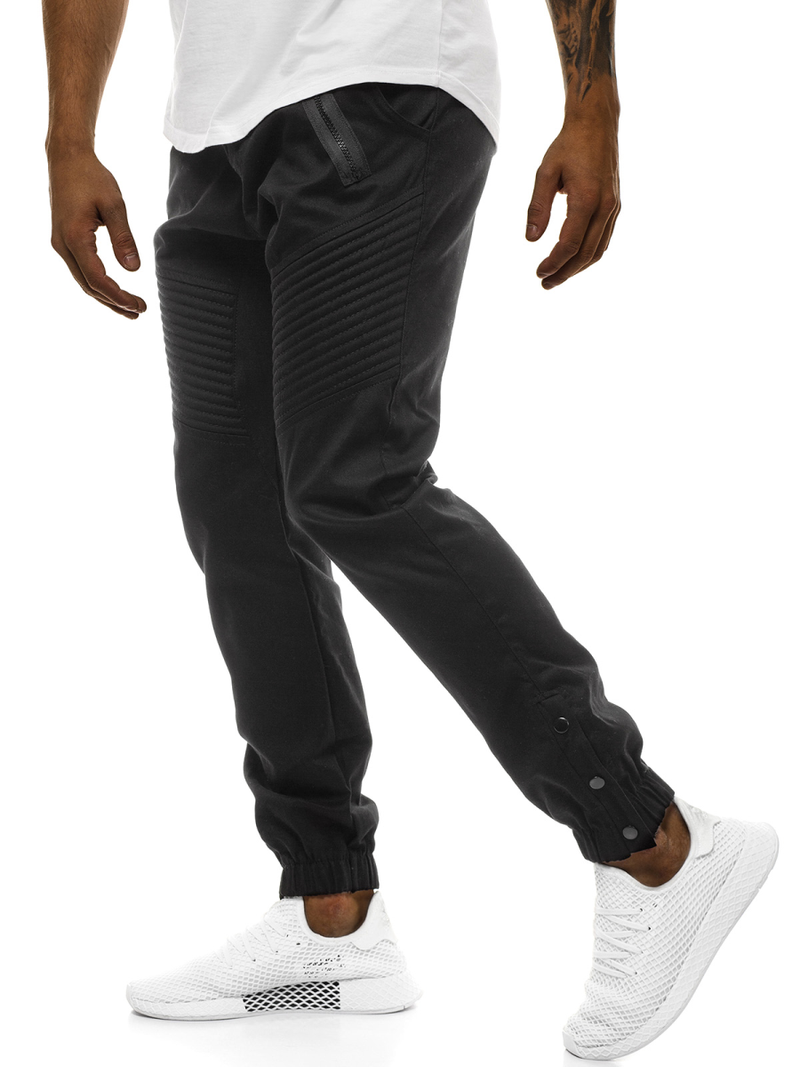 Pantalon Chino Jogger Homme Noir OZONEE A/0952