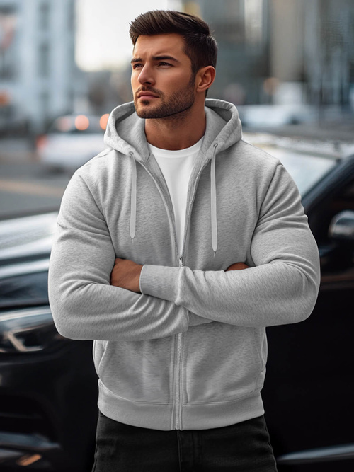 Sweatshirt Homme Gris OZONEE JS/2008Z