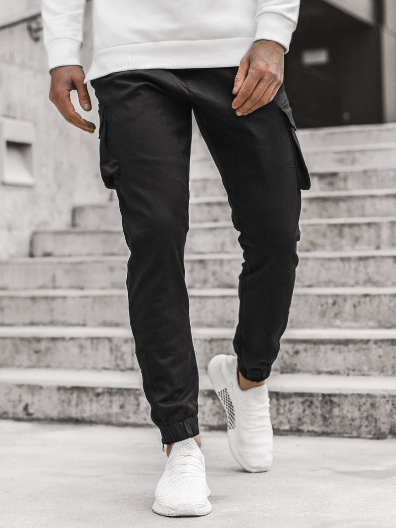 Pantalon Jogger Homme Noir OZONEE A/705