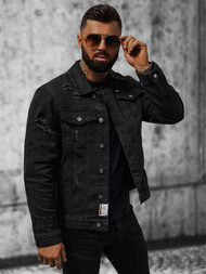 Veste en jean Homme noir OZONEE NB/MJ535N