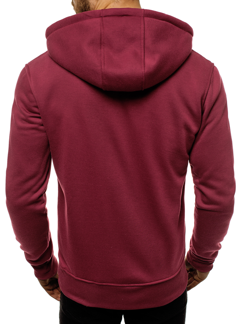 Sweatshirt Homme Sombre Bordeaux OZONEE JS/2008Z