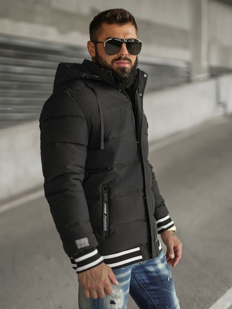 Veste homme noir OZONEE JS/57M7501/392Z
