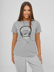 T-shirt femme gris OZONEE DJ77806