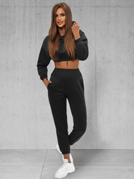 Ensemble de survêtement deux pièces noir OZONEE JS/8C68/3Z