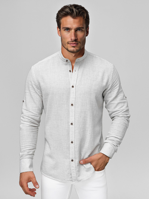Chemise homme gris OZONEE O/V159