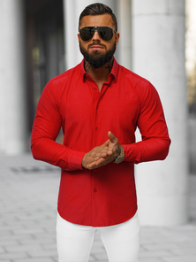 Chemise Homme Rouge OZONEE O/V107