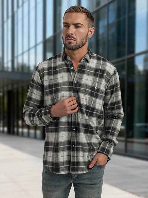 Chemise homme gris OZONEE V/V172