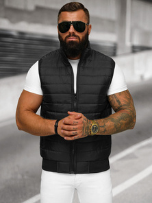 Veste Sans Manches Homme Noir OZONEE JS/MY77Z