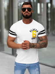 T-shirt Homme Blanc OZONEE JS/8B1391/1