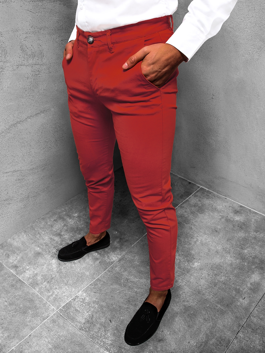 Pantalon Chino Homme Bordeaux OZONEE JB/JP1143/3 OZONEE
