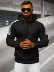 Sweatshirt à capuche homme noir OZONEE JS/8B1311/3